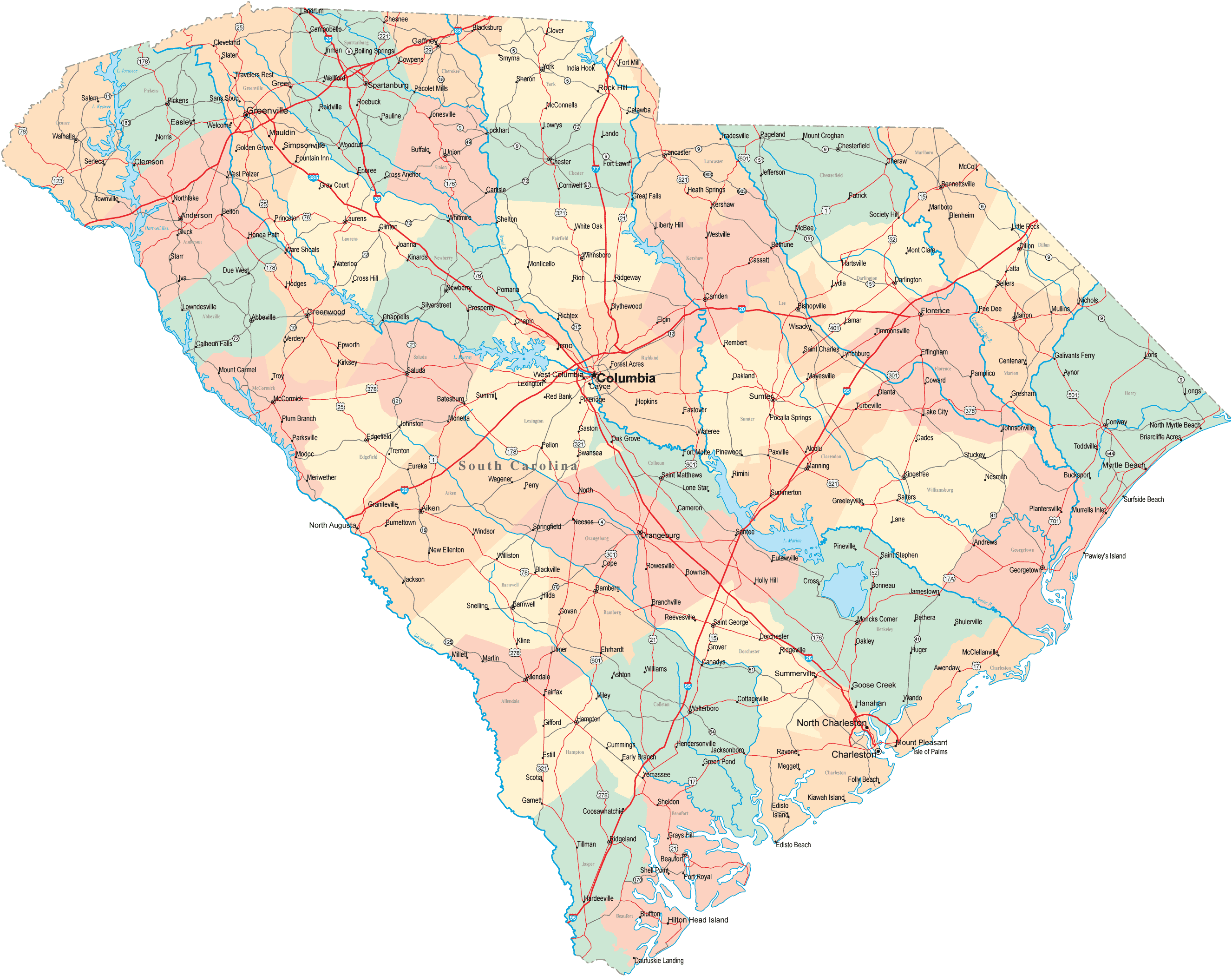 map of sc mien