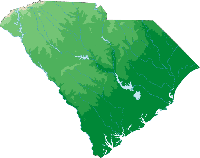 South Carolina topo map