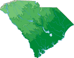 South Carolina topographical map